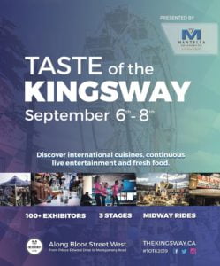 Taste of The Kingsway Poster 2019 - Toronto