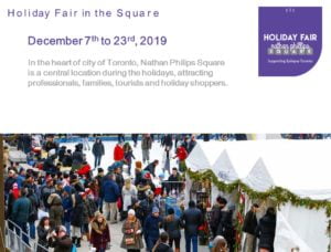 Holiday Fair in Nathan Philips Square - Sampler and Corporate Activation Opportunities Slide 2